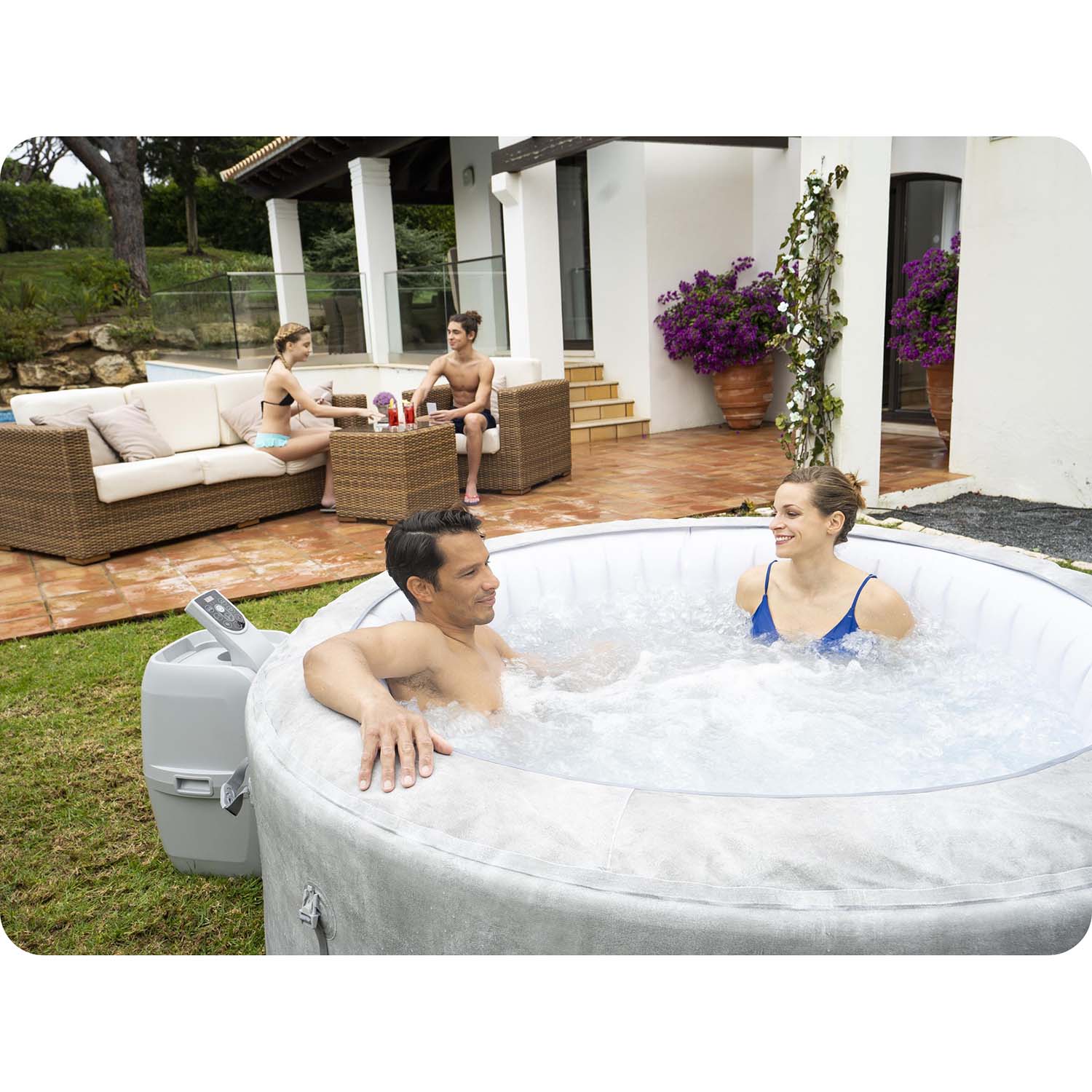 Dmuchane Jacuzzi Zurich 4 Osobowe 180 X 66 Cm Lay Z Spa Bestway 60065